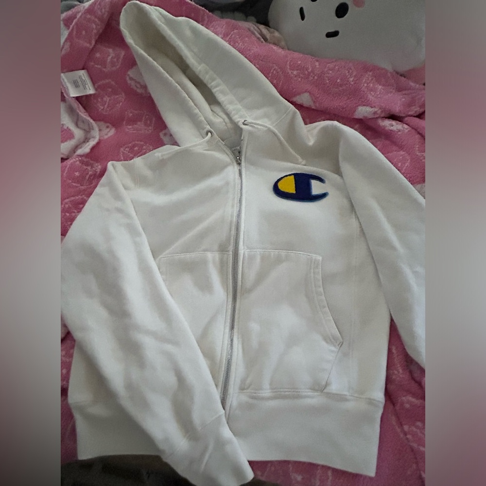 Champion White hoodie sz small